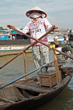 Marché flottant - Delta du Mékong